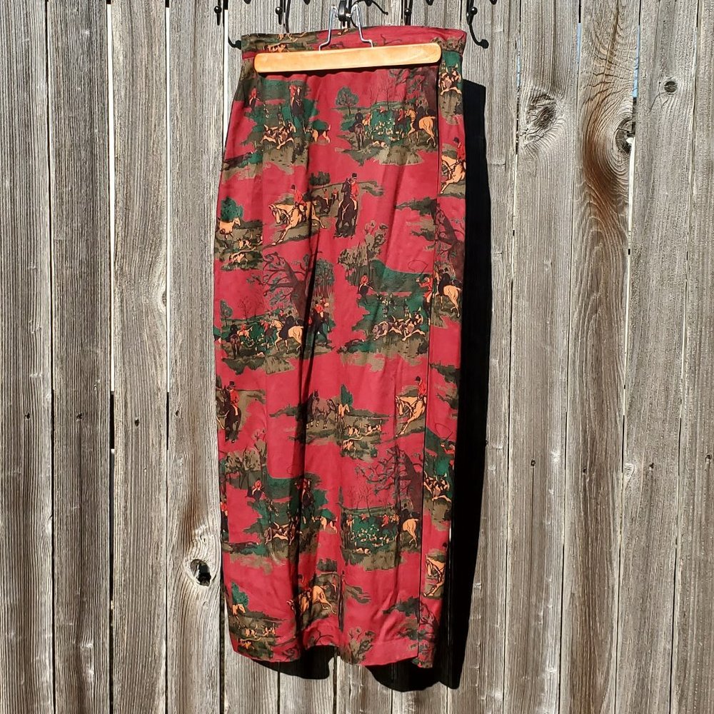 *SOLD* Vintage Traditional Trading Co Red Horse Equestrian Maxi Midi Skirt